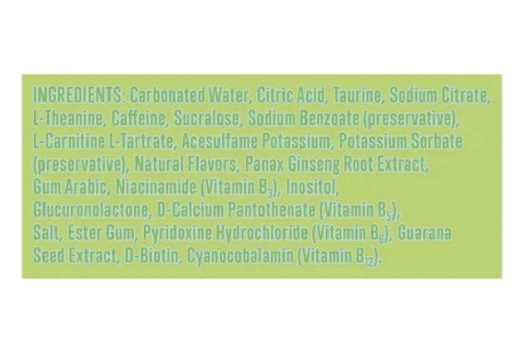Energy Drink, Lime Slush Flavor, 12 Pack (12fl oz Cans), Sugar Free, Low Calories, 200mg Caffeine
