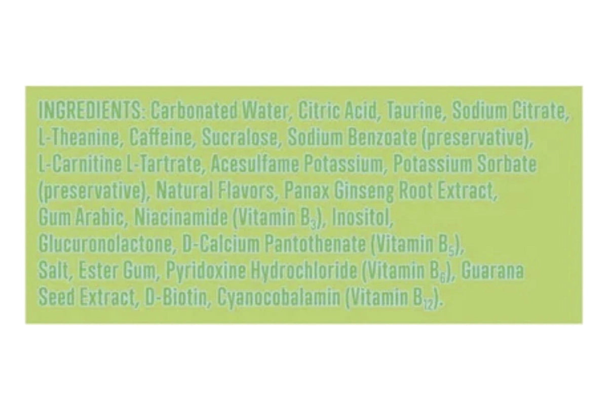 Energy Drink, Lime Slush Flavor, 12 Pack (12fl oz Cans), Sugar Free, Low Calories, 200mg Caffeine