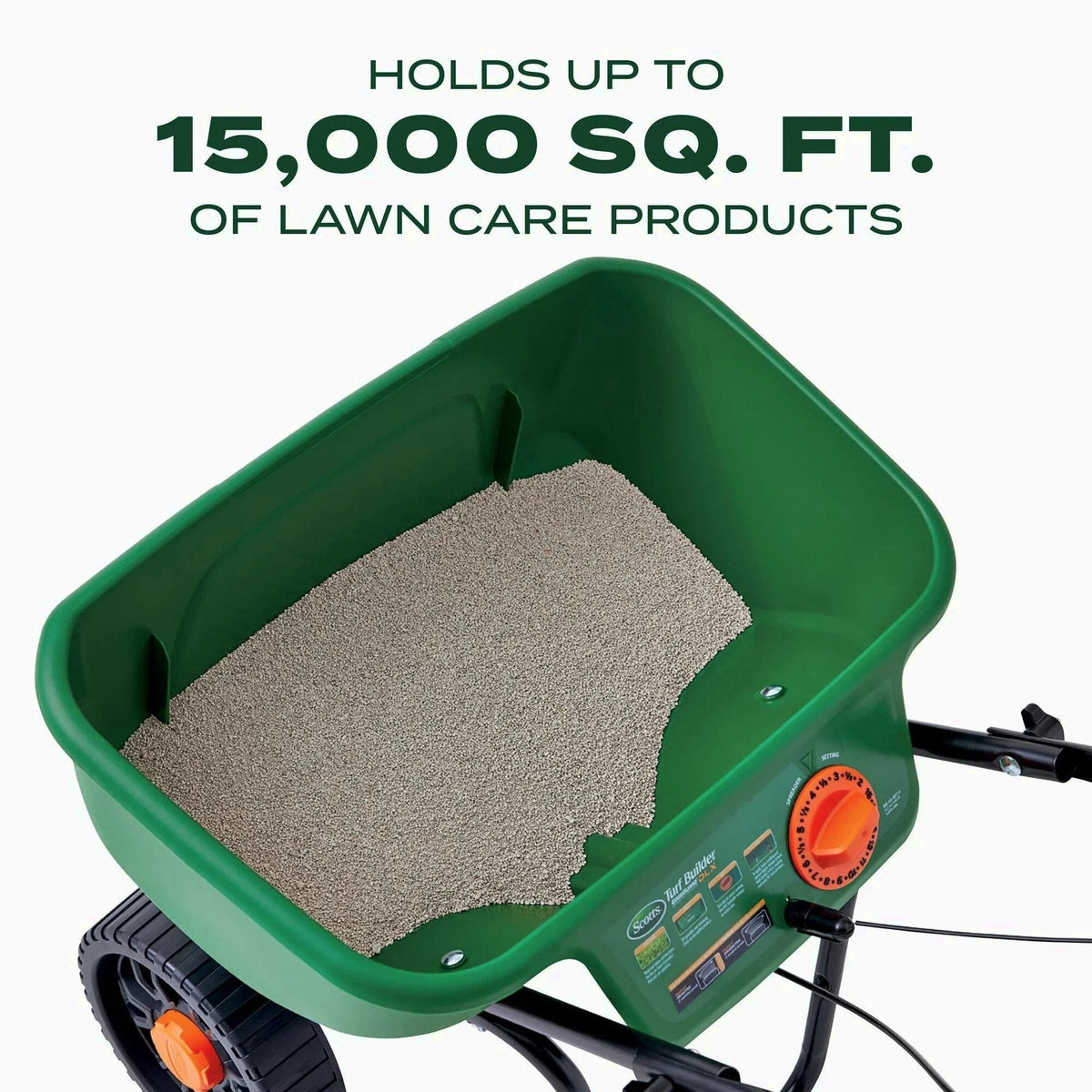 Turf Builder EdgeGuard DLX Broadcast Spreader 15,000 sq. ft.