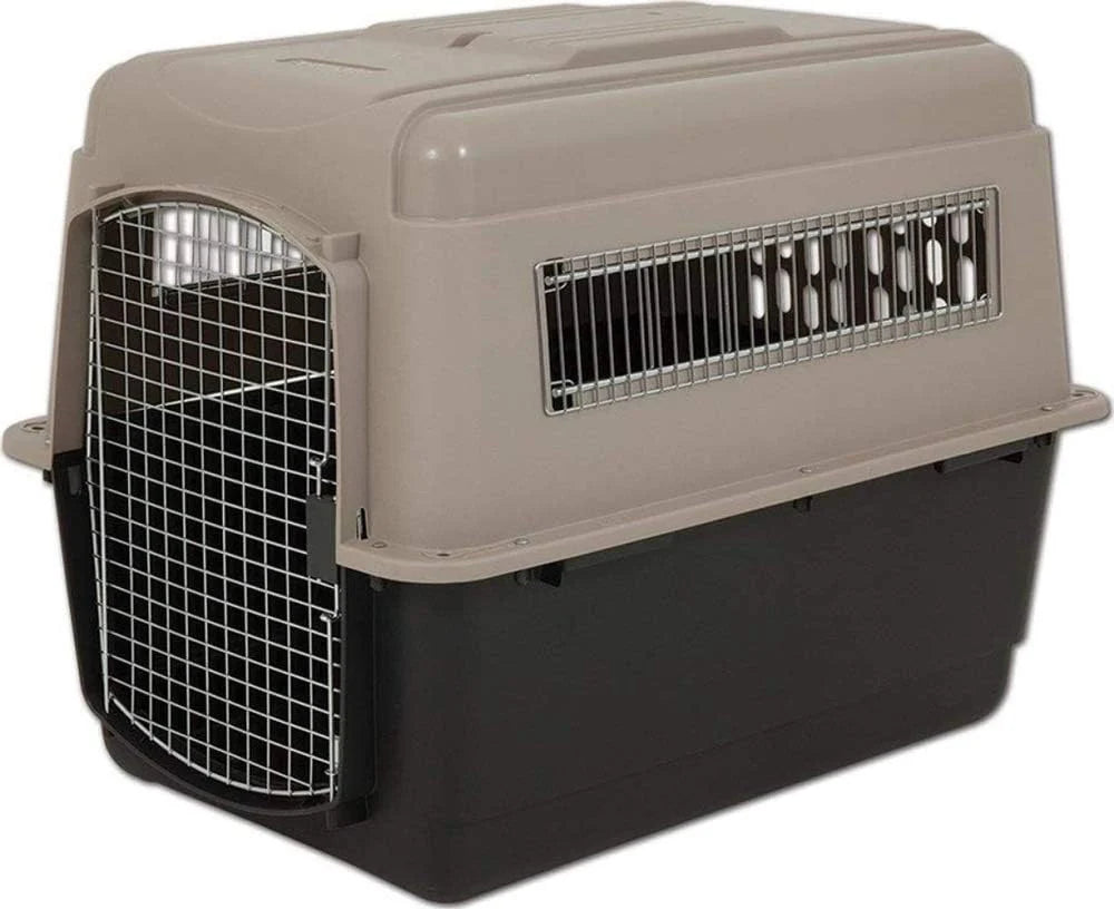 Petmate Ultra Vari Dog Travel Kennel, 48 in Long, 90 to 125 lbs - Taupe Black