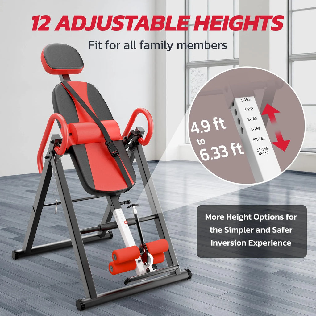 YOLEO Adjustable Inversion Table - 300-Pound Capacity