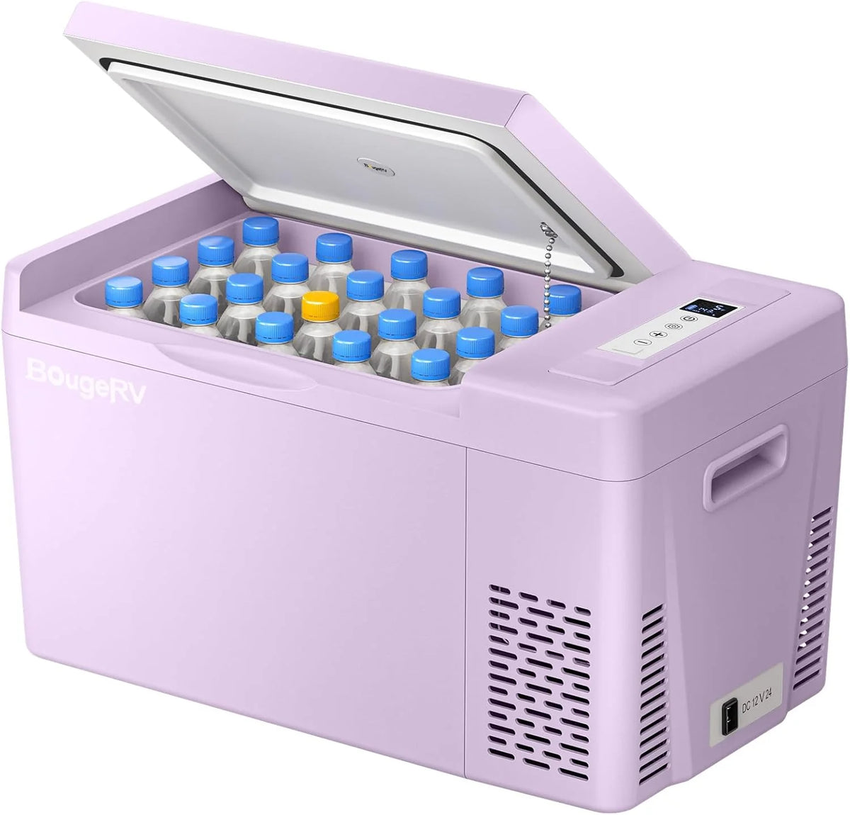 BougeRV 23 Quart Portable Car Refrigerator Freezer, Grey, 12/24V DC - CR22