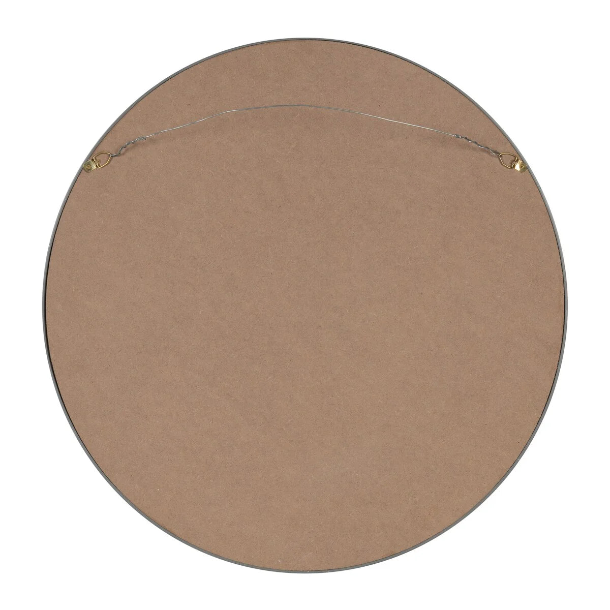 Round Wood Accent Wall Mirror With Modern Decorative Wooden Frame