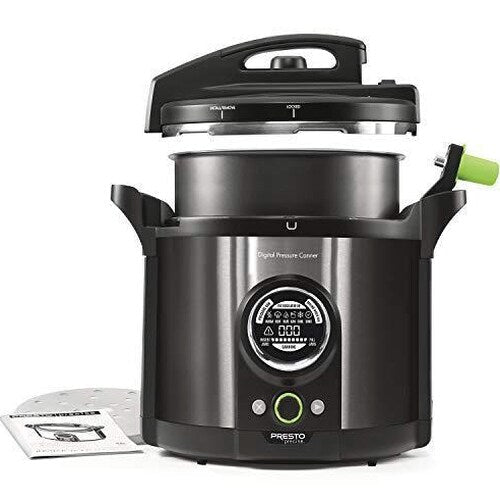 Presto 02144 12Qt Digital Canner, Black Stainless