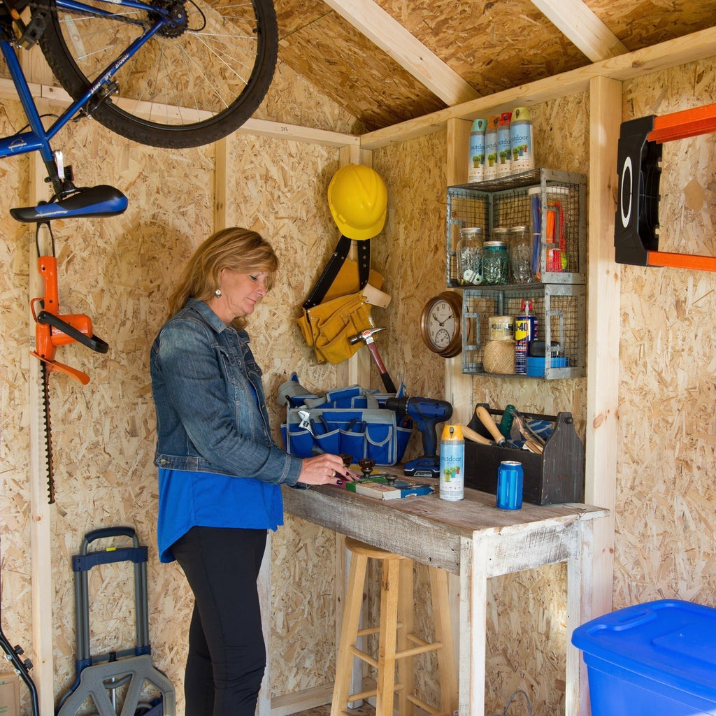 Handy Home Products Beachwood 10 ft. x 12 ft. Wood Storage Shed (Floor Included)