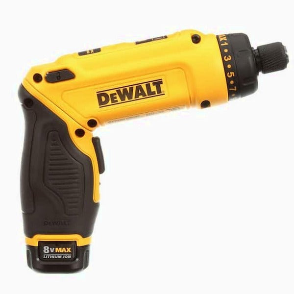 8V MAX Cordless Gyroscopic Screwdriver with Adjustable Handle, (2) 1.0Ah Batteries, Charger, and Bag