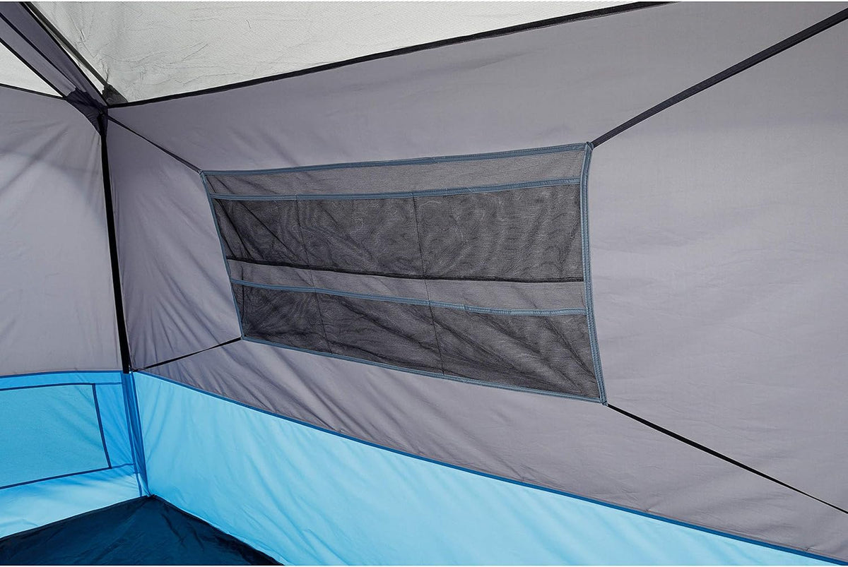12-Person Instant Cabin Tent With LED Lights, Blue/Gray - 18 ft x 10ft