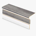 Cap A Tread Aiden Platinm/Alberta Sprc/Baneberry Ok 47in.Lx12.15in.Wx2.28in.T Laminate Stair Tread and Reversible Riser Kit Adhesive, Medium