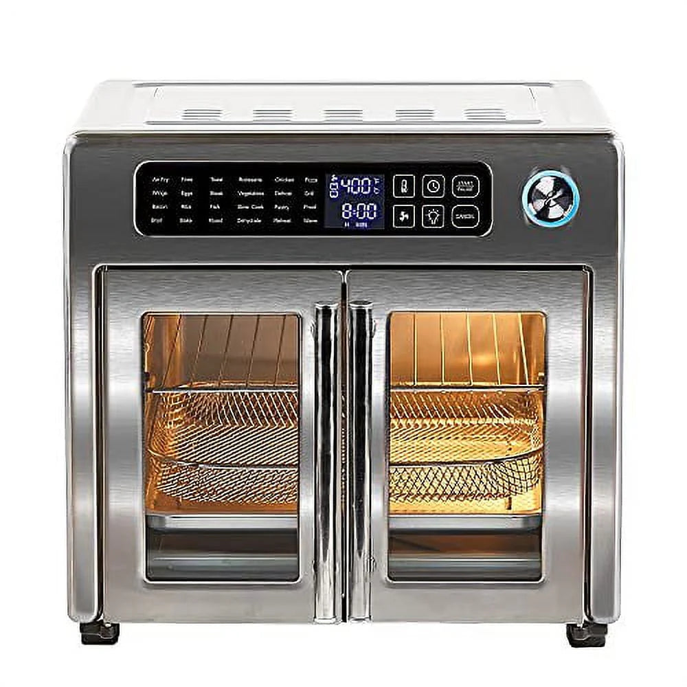 Emeril Lagasse 26 QT Digital Air Fryer Convection Toaster Oven With French Doors - Stainless Steel