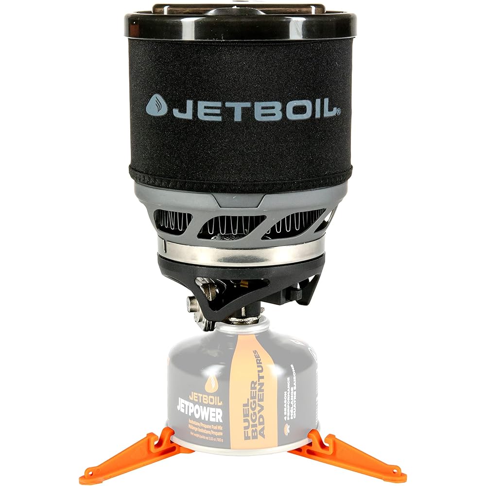 Jetboil MiniMo Camping And Backpacking Stove Cooking System With Adjustable Heat Control - Carbon