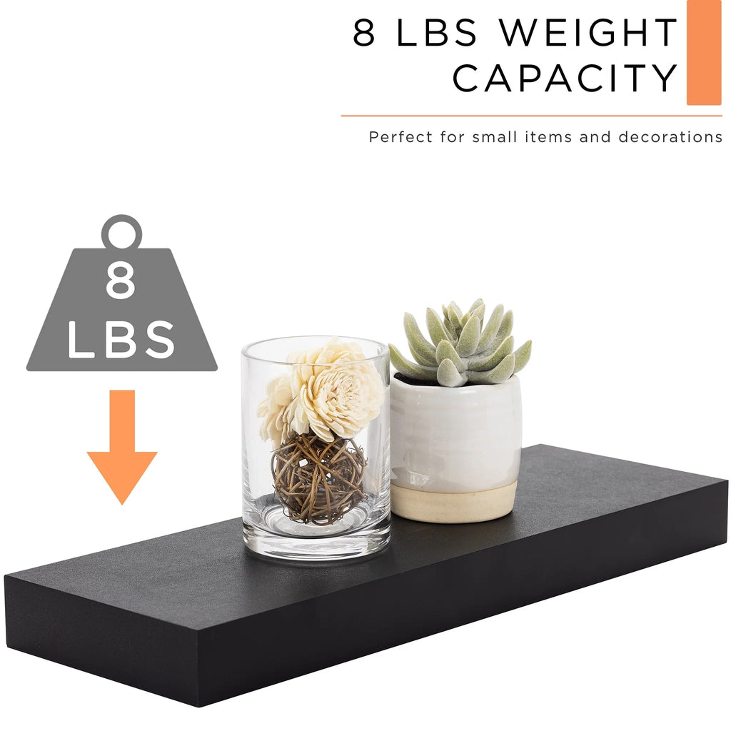 16 Inch Floating Wall Shelves, 3 Pack