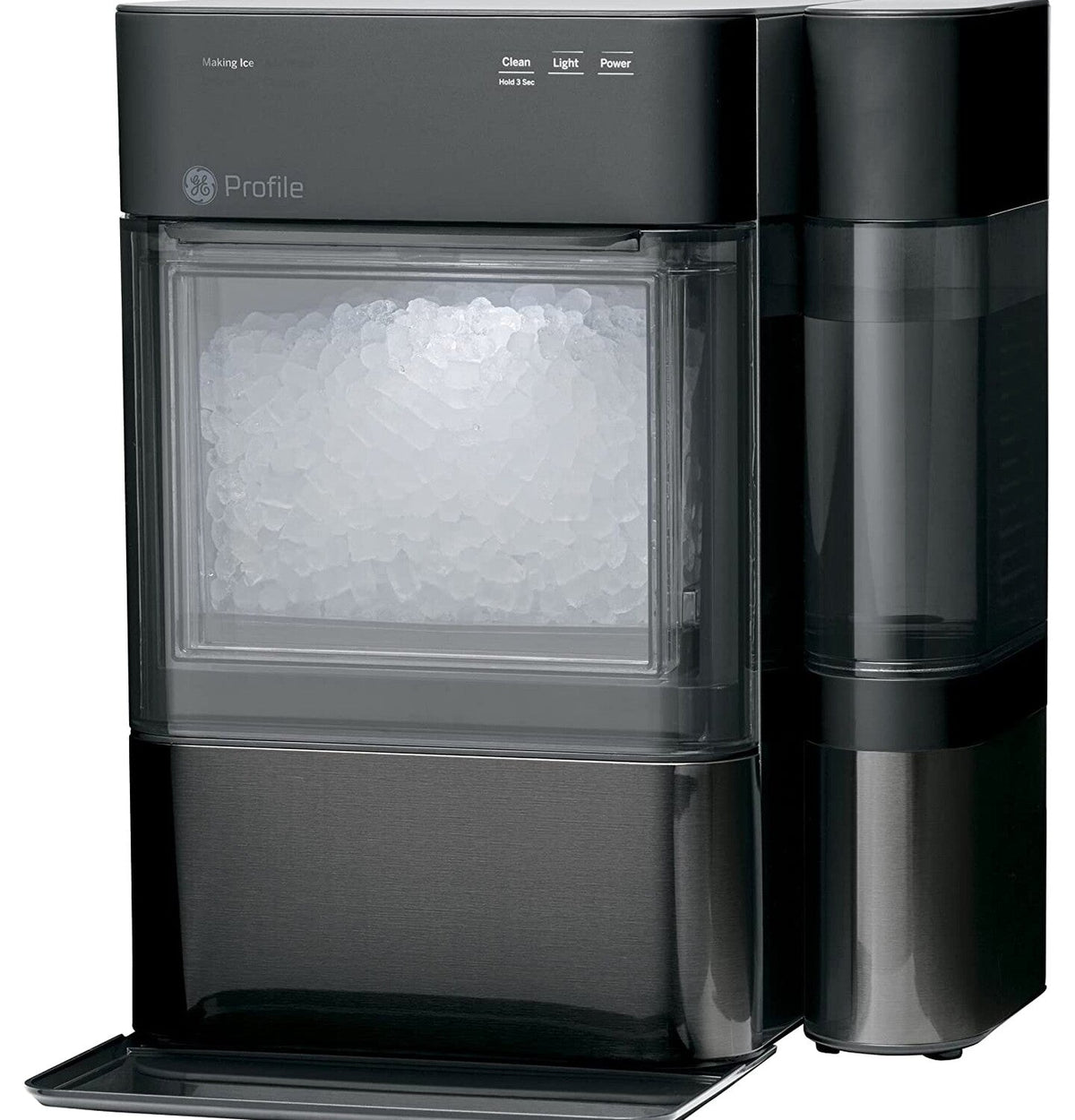 GE Profile Opal 2.0 | Countertop Nugget Ice Maker | Ice Machine with WiFi Connectivity | Smart Home Kitchen Essentials | Black Stainless