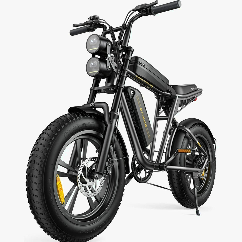 AKEZ Retro Electric Bike 1000W, 28mph, 94 Miles, 20"x4.0" Fat Tires, Full Suspension, UL Certified