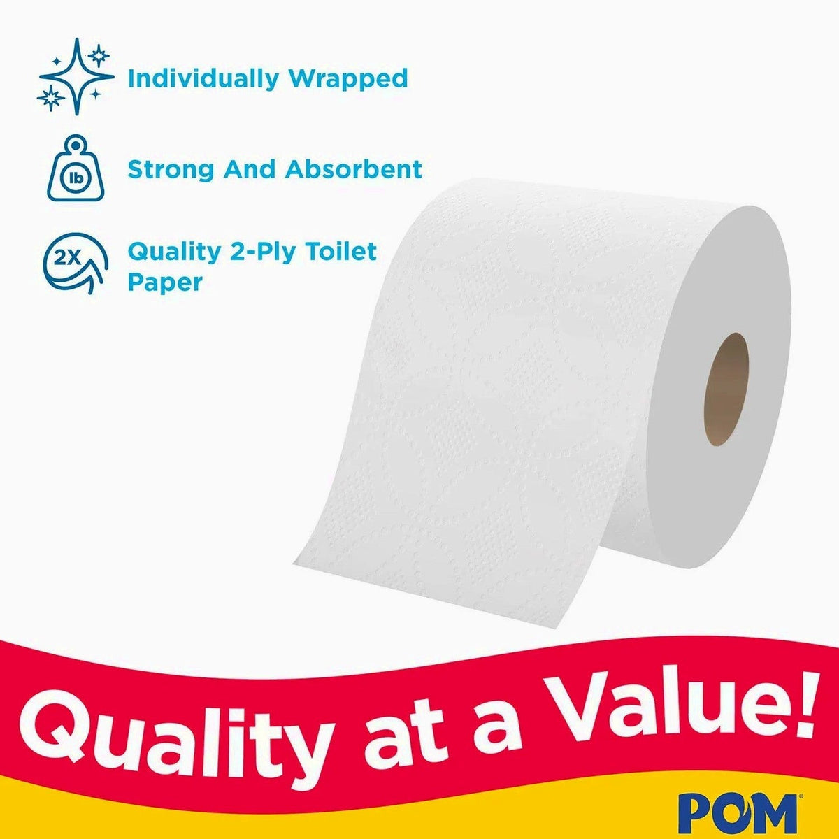 American Standart 2-Ply Bath Tissue, Septic Safe, 45 Rolls, Soft &amp; Strong