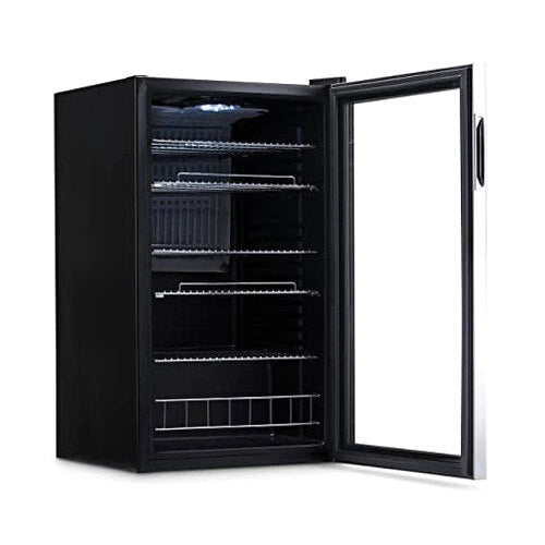 NewAir Beverage Refrigerator Cooler | 126 Cans Free Standing with Right Hinge Glass Door