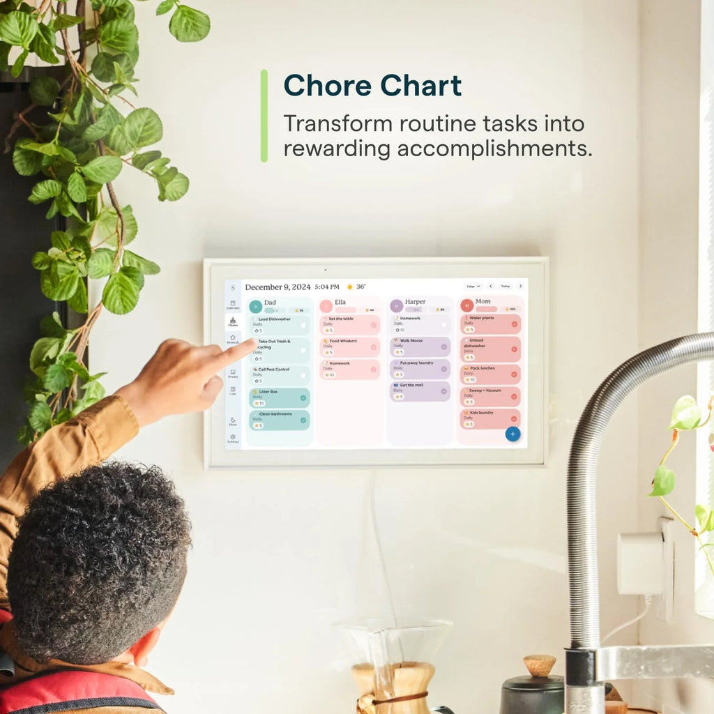 Skylight 15 Inch Digital Calendar & Chore Chart - Wall Mount