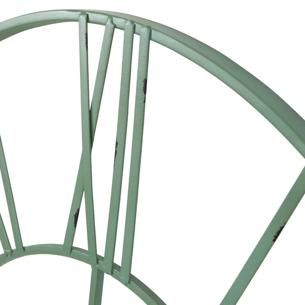Round Metal Open-Frame Wall Clock