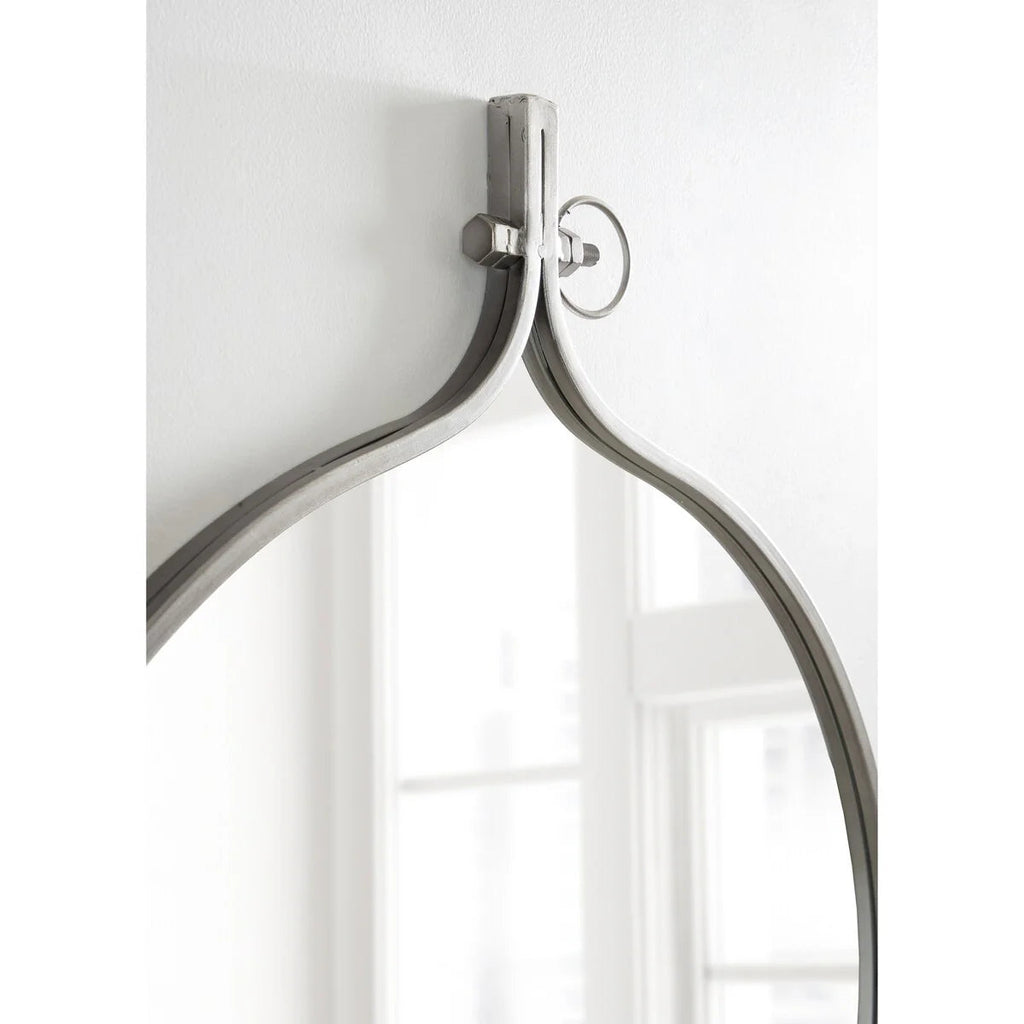 Modern Round Wall Mirror With Decorative Metal Frame