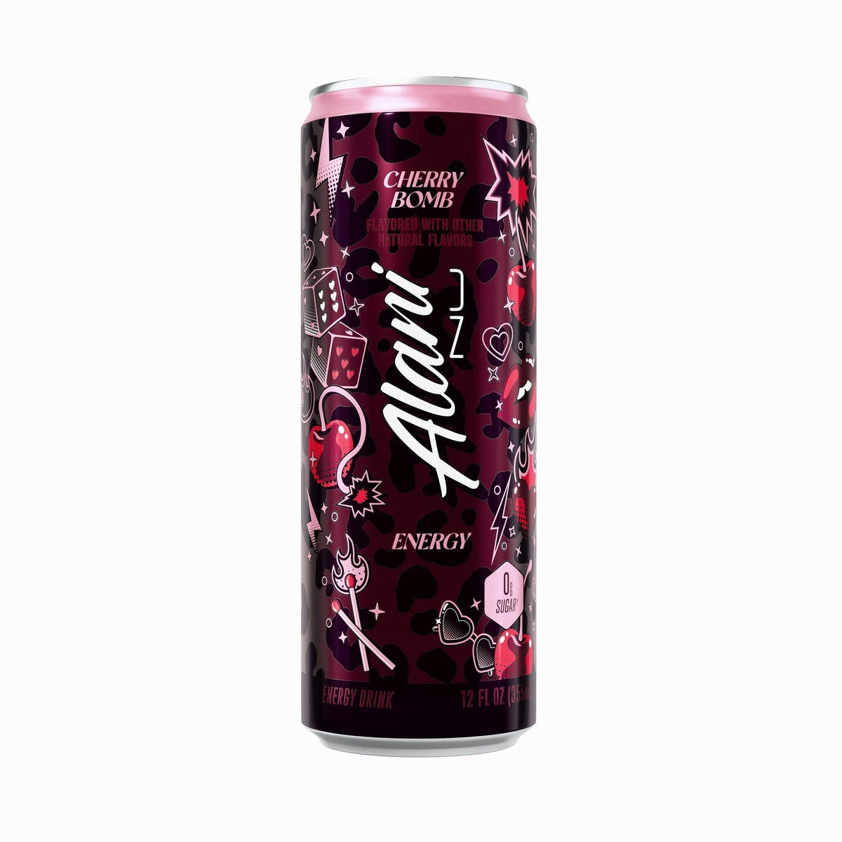 Energy Drink, Cherry Bomb Flavor, 12 fl oz Cans, Pack of 6