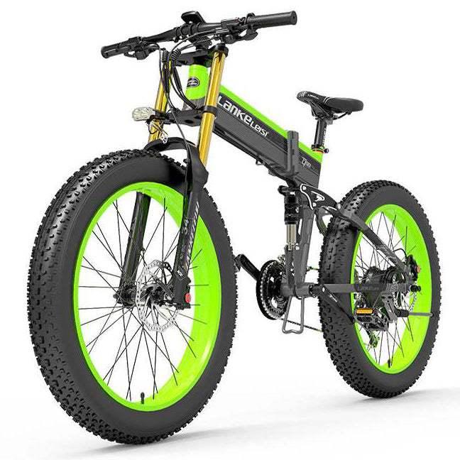 Folding Electric Mountain Bike, 1000W, 26-Inch Fat Tires, 17.5Ah - XT750 Plus