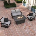 Martha Stewart Metal 4 - Person Seating Group with Cushions