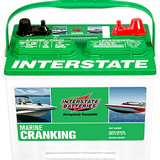 Interstate Marine Cranking Battery, Group Size 24M, 12V - 24M-XHD