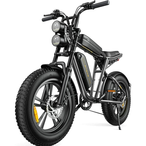 1000W Electric Bike for Adults, Retro-Style, 28mph, 94 Miles Range, 20′′x4.0′′ Fat Tires, Full Suspension, UL Certified
