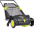 21-Inch Width Leaf &amp; Grass Push Lawn Sweeper, Black