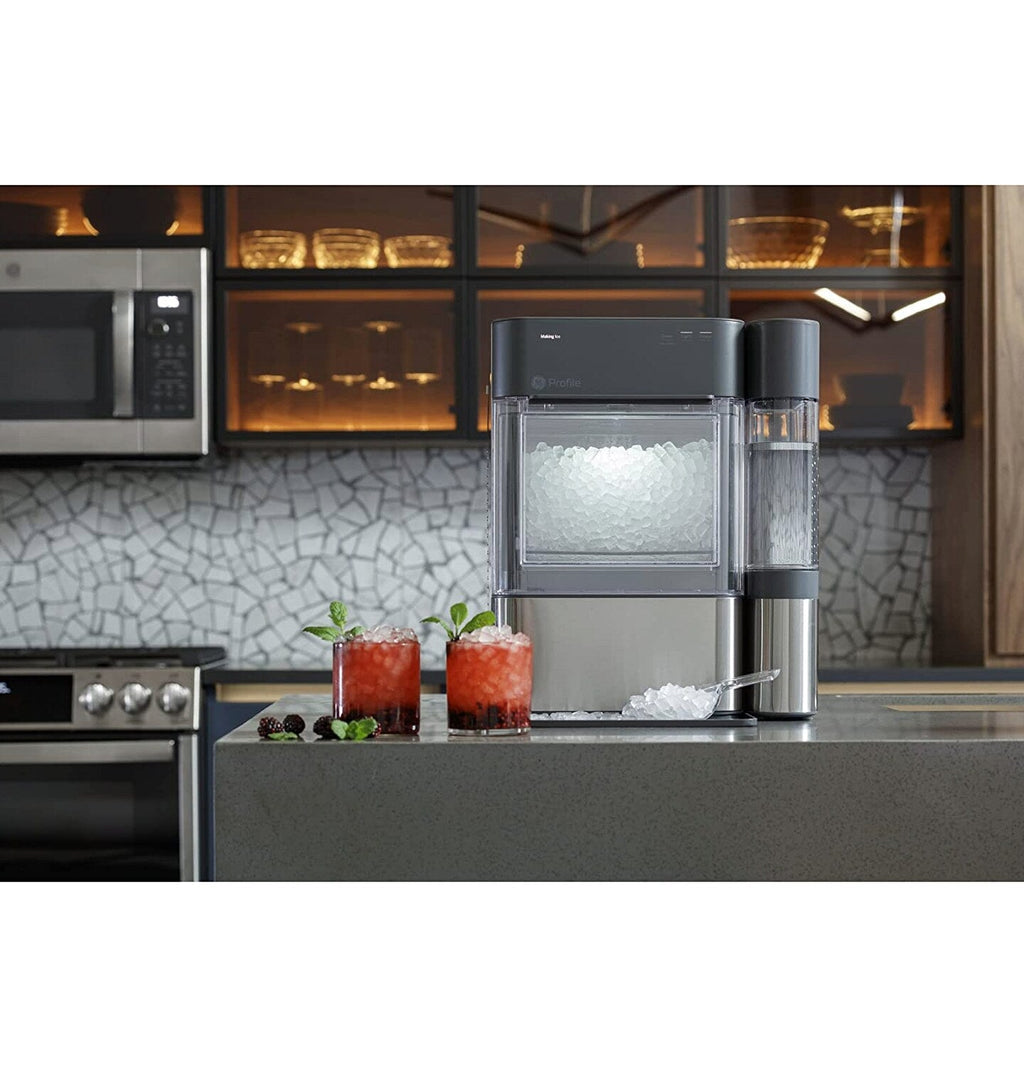 GE Profile Opal 2.0 | Countertop Nugget Ice Maker | Ice Machine with WiFi Connectivity | Smart Home Kitchen Essentials | Black Stainless