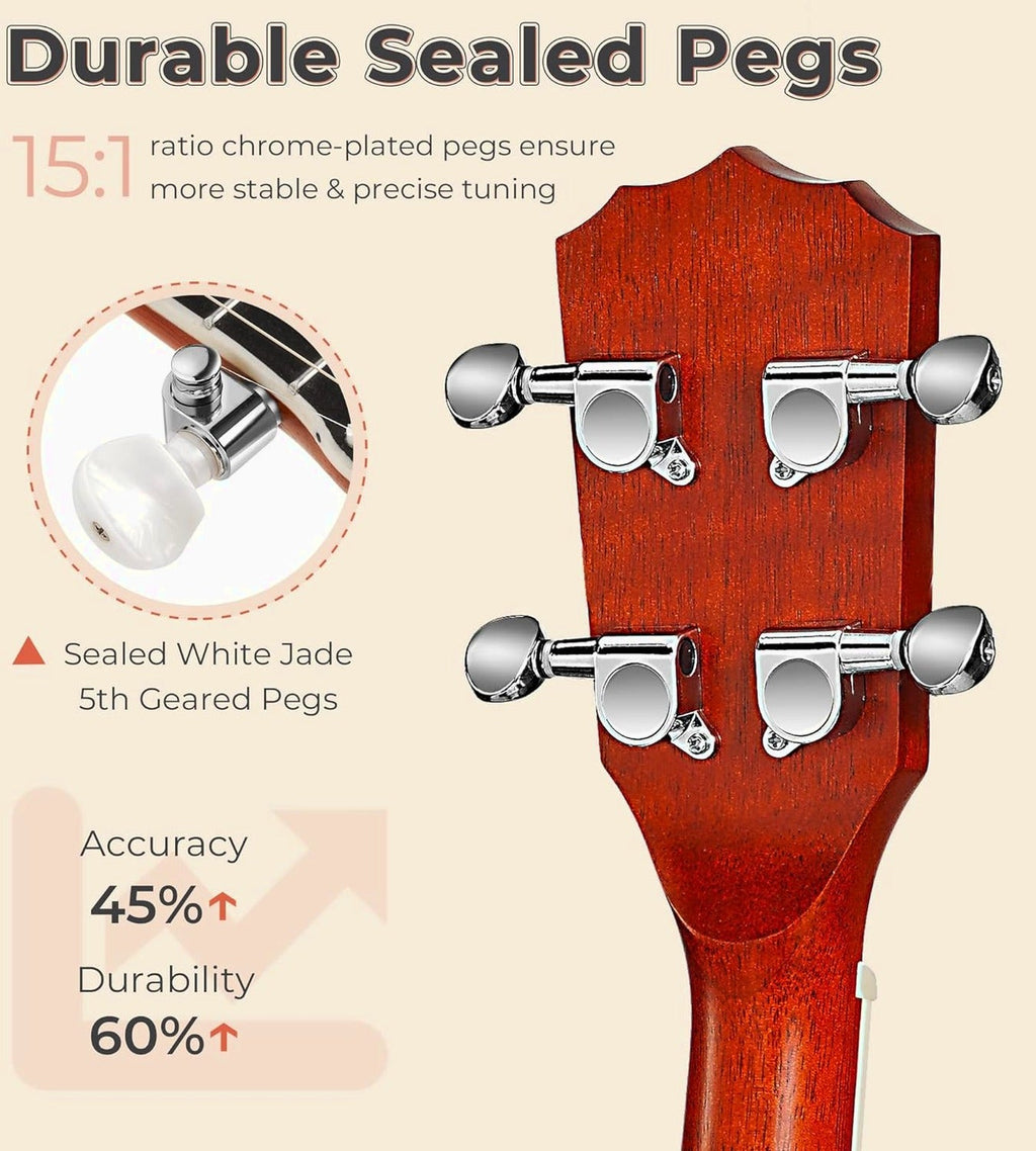 String Banjo 26 Inch MINI Travel Banjo Banjo Beginner Kit with Remo Head Open Back &amp; Closed Solid Back with beginner Kit Comfortable Carrying Bag