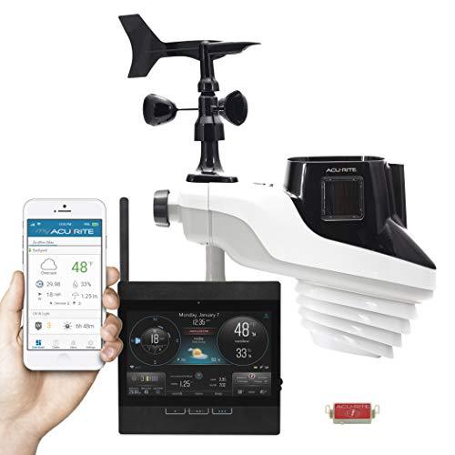 AcuRite Atlas Weather Station With Direct To Wi-Fi Display, Lightning Detection, Black