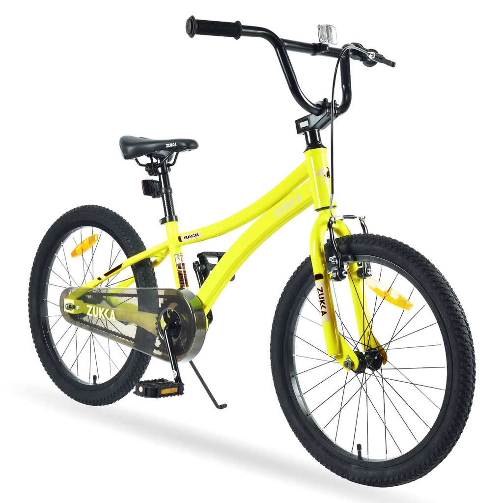 Baprem 18" Girls Bike for 5-9 Years Old Kids, Cute Kids Bike with Training Wheels, Steel Frame Sporty Children Bicycle, Pink