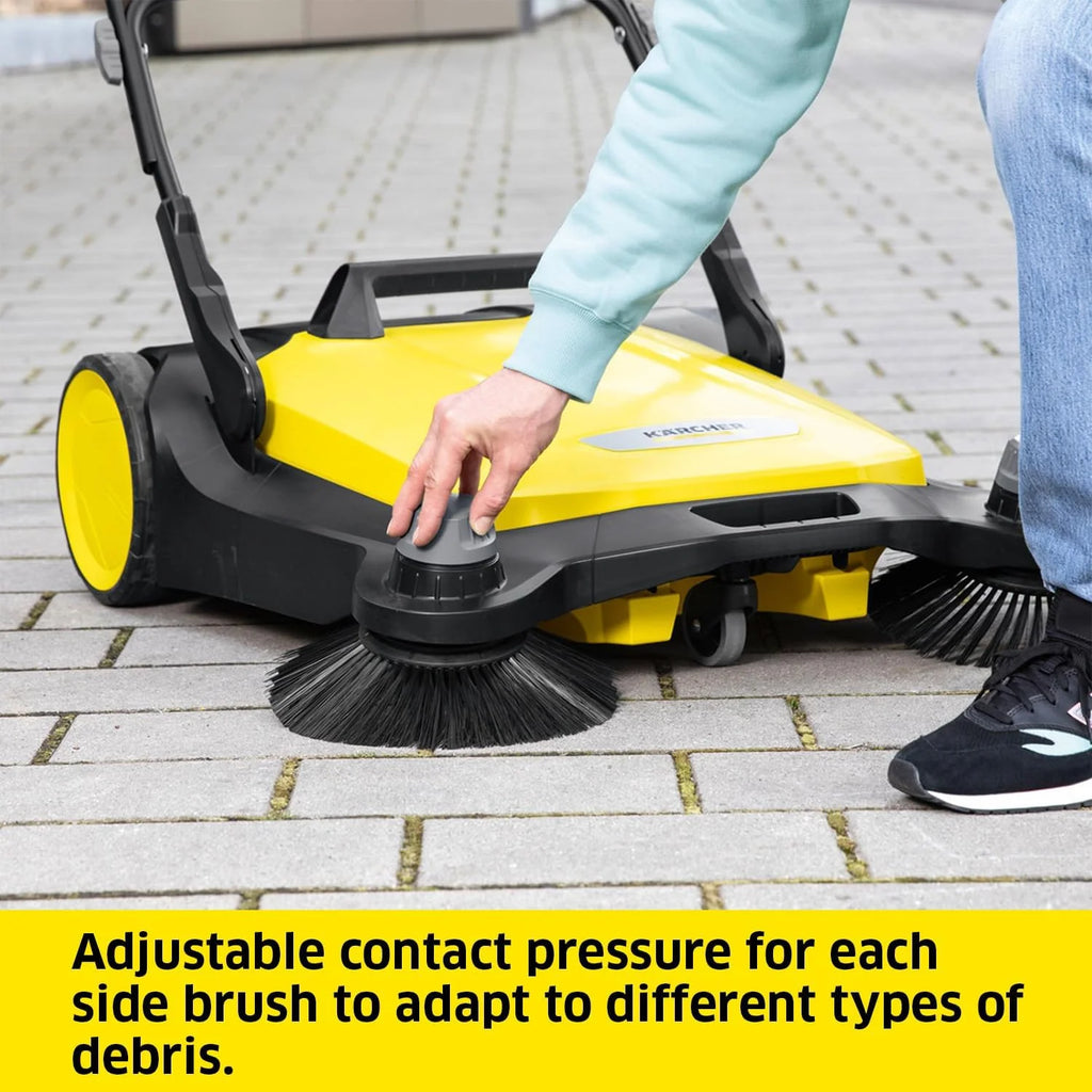 Karcher S 6 Twin Walk-Behind Push Sweeper, 10 Gallon Capacity, 33.9 in Sweeping Width - 1.766-461.0