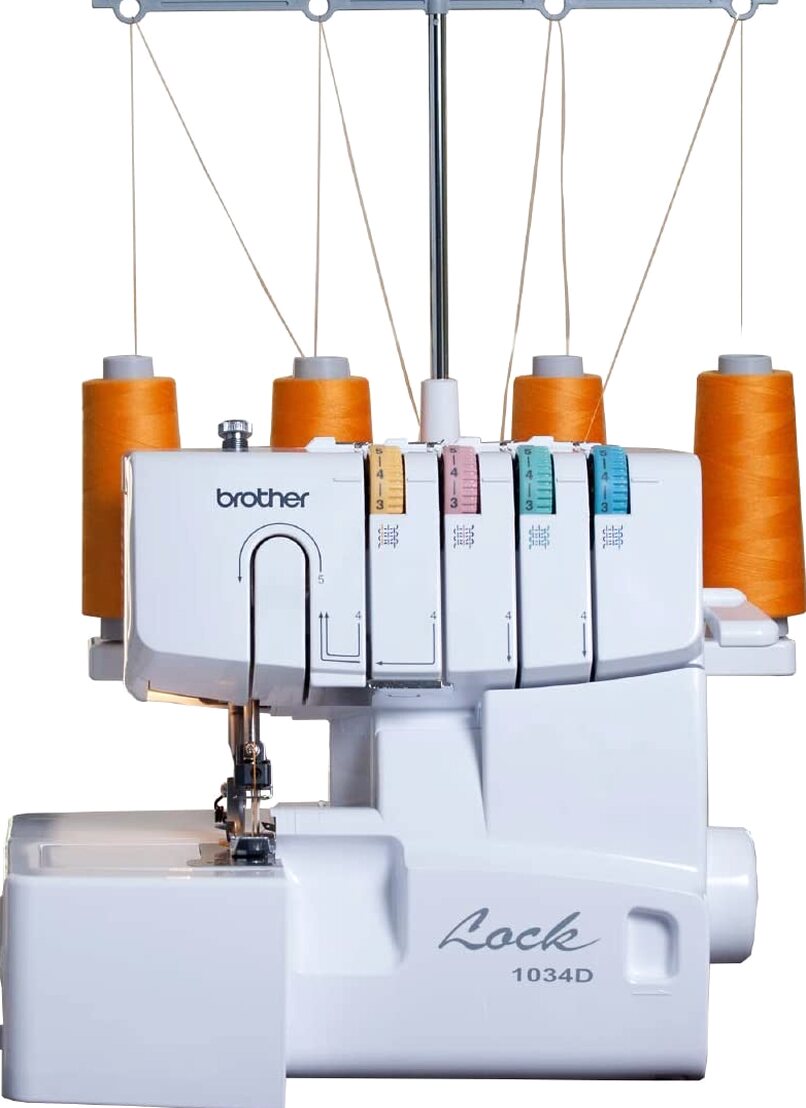 1034D Serger Heavy-Duty Metal Frame Overlock Machine 1300 Stitches Per Minute Removeable Trim Trap 3 Included Accessory Feet