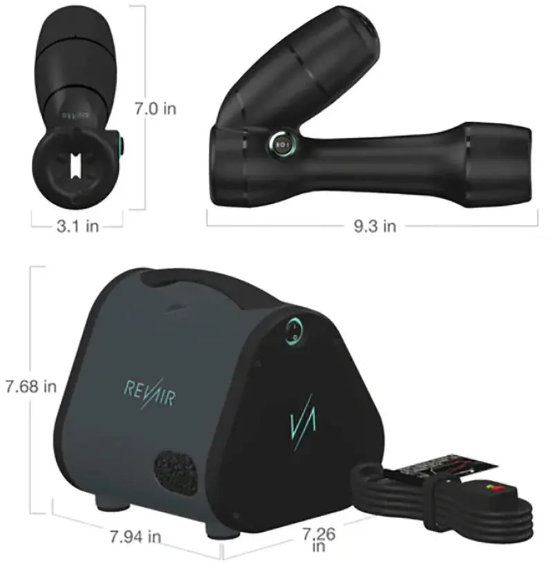 RevAir Reverse-Air Hair Dryer With Hair Clips - Black
