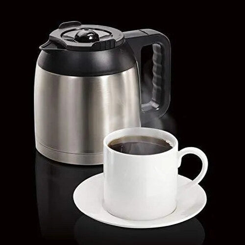 Hamilton Beach FlexBrew Thermal Coffee Maker, Single Serve &amp; Full Pot, Compatible with K-Cup Pods or Grounds, Programmable, Black and Stainless (49966)