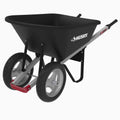 Husky 6 Cu. Ft. Poly Dual Wheel Wheelbarrow with Flat Free Tires