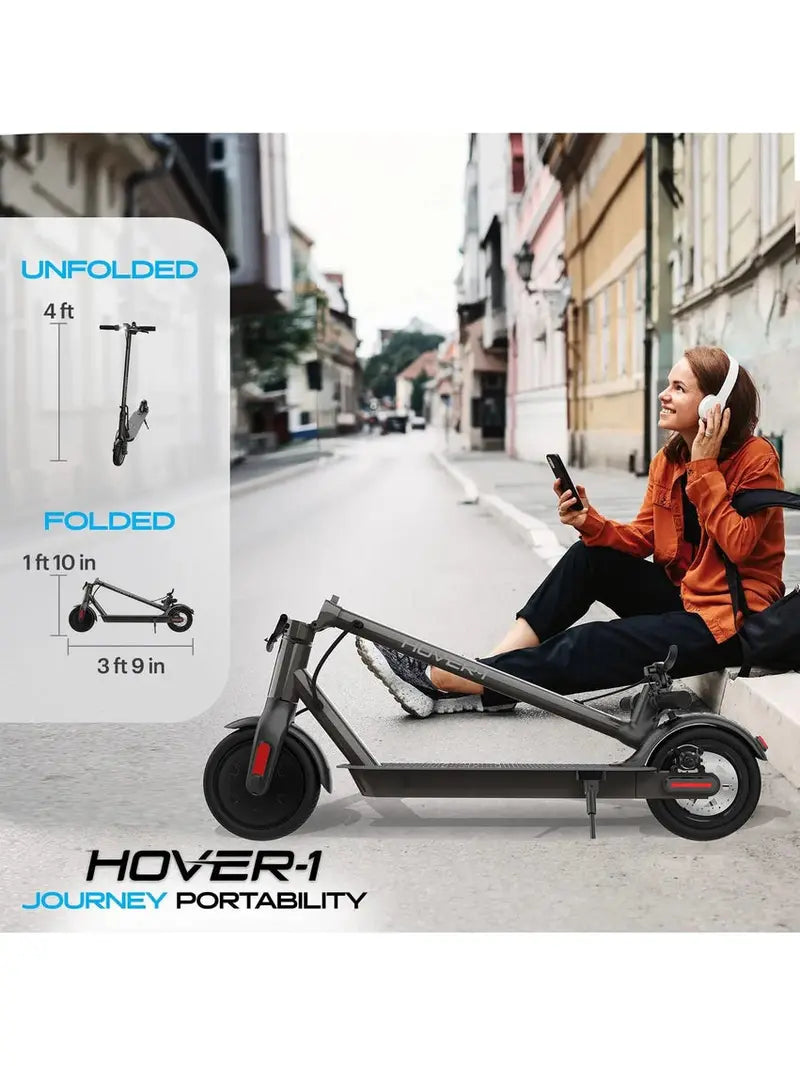 Hover-1 Electric Scooter, 300W, 14 MPH, 16-Mile Range, Black - Journey