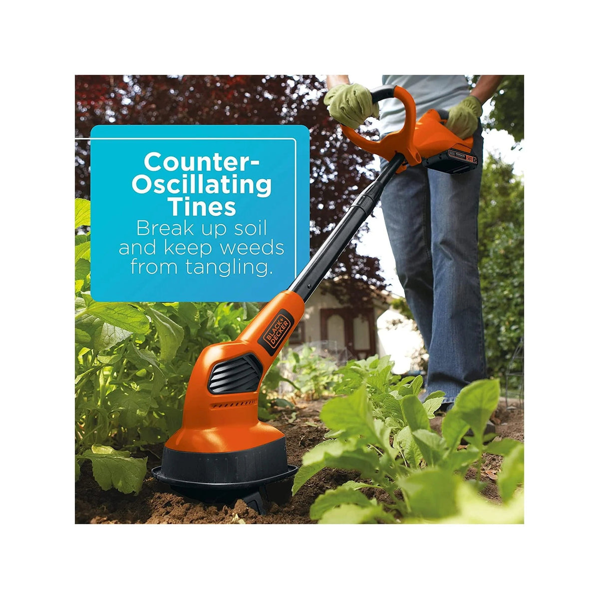 Black+Decker 20V Max Lithium Garden Cultivator - LGC120