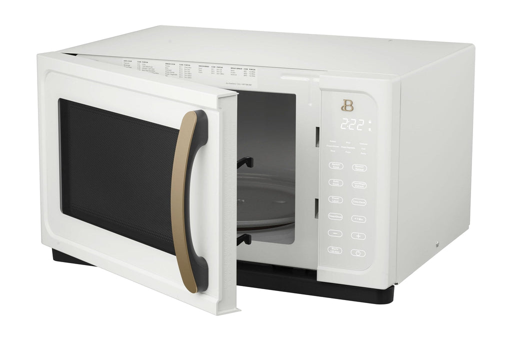 Beautiful 1.1 Cu ft 1000W Sensor Microwave Oven, White Icing - Kitchen Appliance