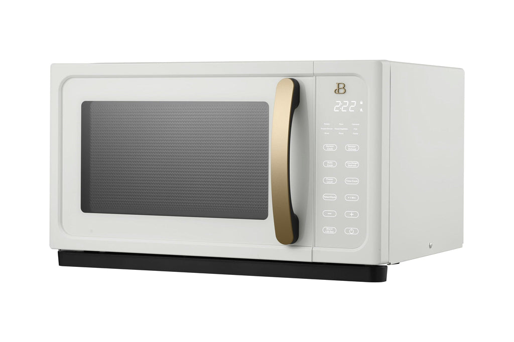 Beautiful 1.1 Cu ft 1000W Sensor Microwave Oven, White Icing - Kitchen Appliance