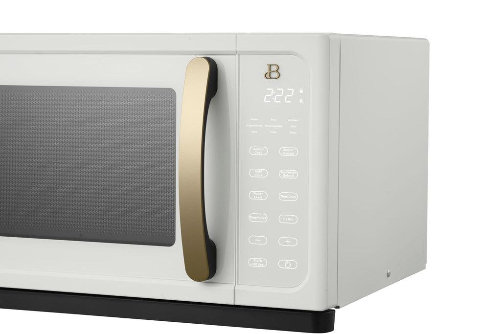 Beautiful 1.1 Cu ft 1000W Sensor Microwave Oven, White Icing - Kitchen Appliance