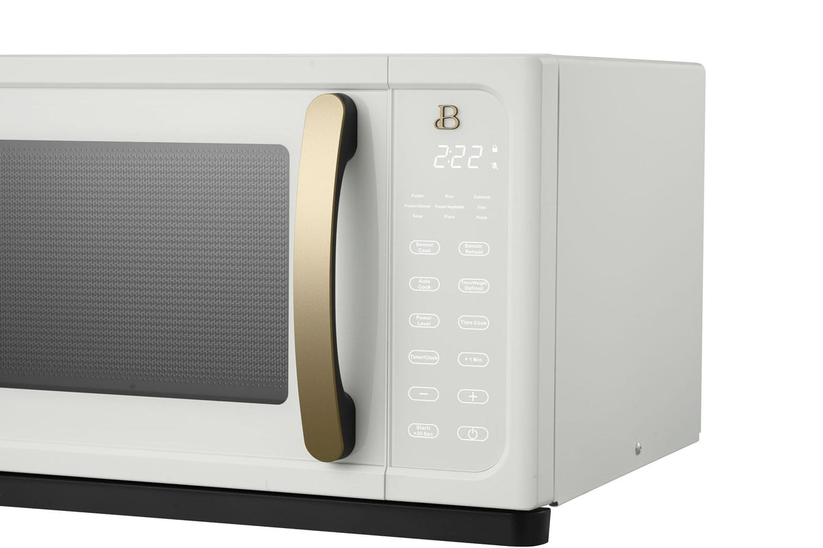 Beautiful 1.1 Cu ft 1000W Sensor Microwave Oven, White Icing - Kitchen Appliance