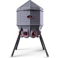 80lb Poultry Feeder, Adjustable Height, UV Stable, Weather Resistant, 8 Ports, Made in USA