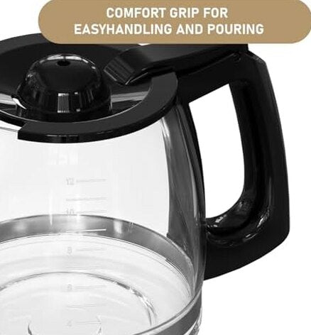 12-Cup Replacement Coffee Carafe Compatible with Hamilton Beach Coffee maker Pot 49902, 49915, 49905C, CM4309, 49317, 49467, 49611, 49904, 49934, 46230, 46290, 46293, 46294, 46299