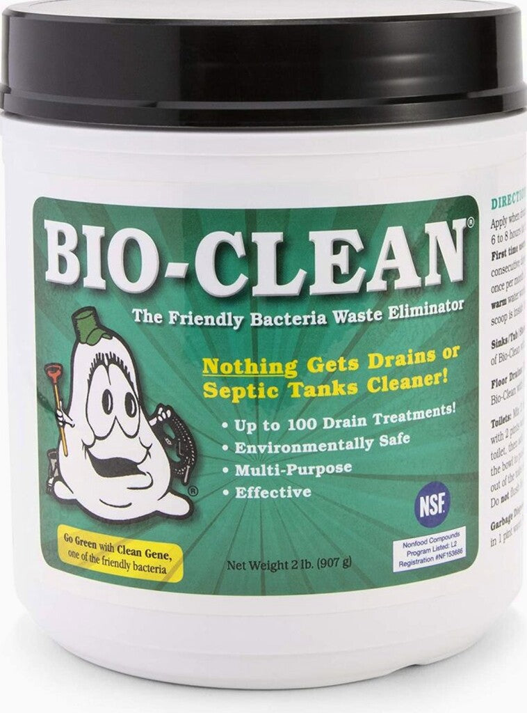 Bio-Clean Natural Drain Cleaner 2lb - Enzyme-Based, Eco-Friendly, 100 Treatments, Safe for Septic Tanks &amp; Grease Traps