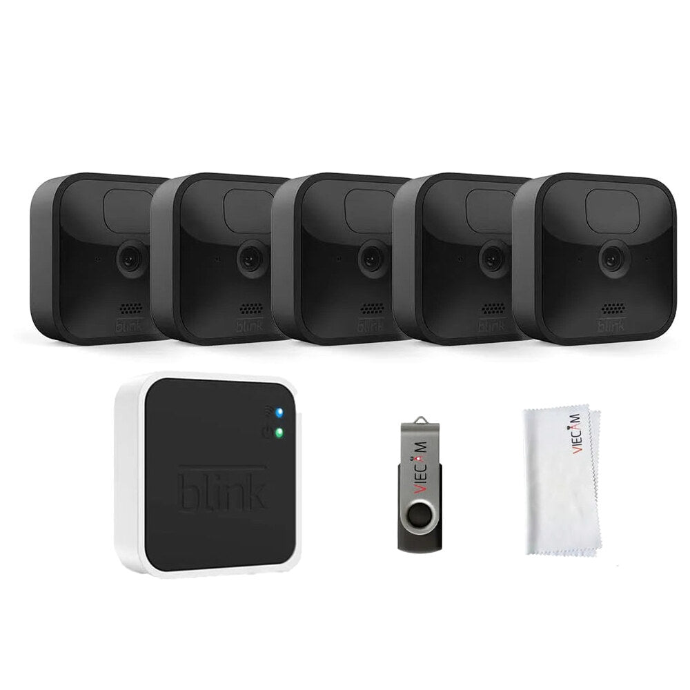 Blink Outdoor 5 Camera Kit - Wireless Weather-Resistant 1080p HD Security System with Night Vision &amp; Local Storage
