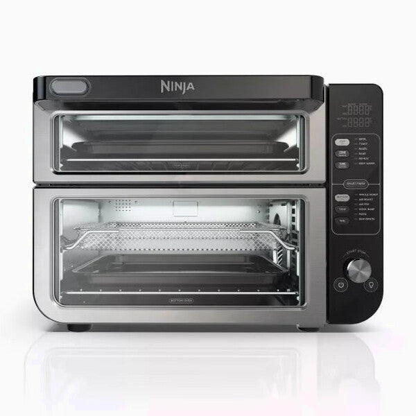 12-in-1 Double Oven with FlexDoor, FlavorSeal Smart Finish, Rapid Top Oven, Convection and Air Fry Bottom Oven DCT401