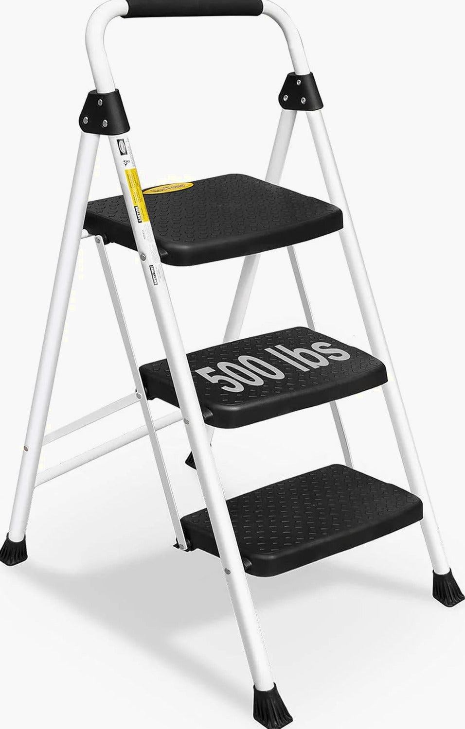 SocTone 3 Step Ladder, Folding Step Stool for Adults with Handle, Lightweight