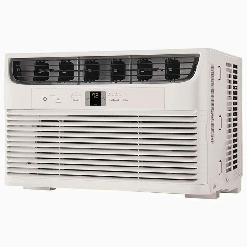 8,000 BTU Window Air Conditioner with WiFi &amp; Remote, Multi-Speed, Eco Mode, White